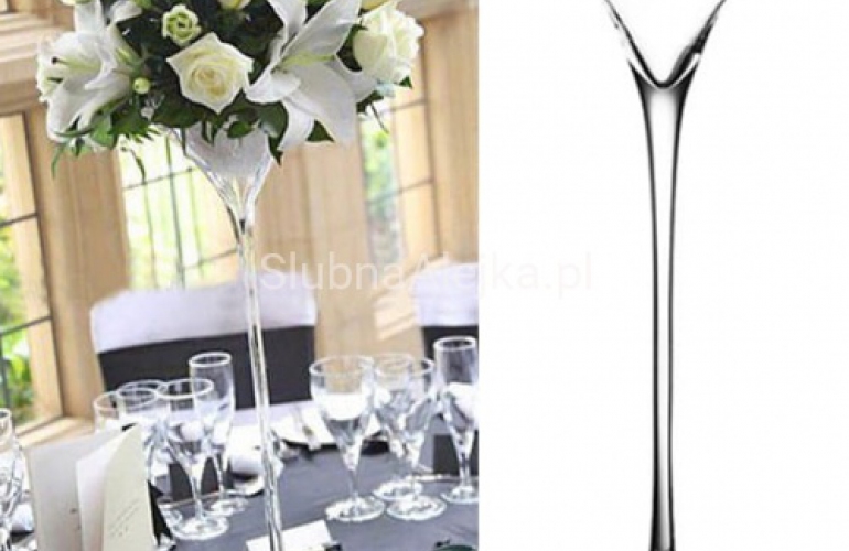 Wazon szklany wysoki martini 50 zł